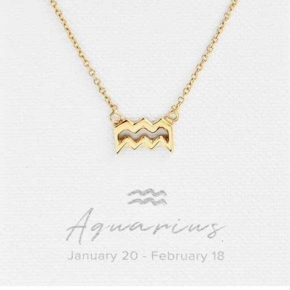 STERLING FOREVER AQUARIUS PENDANT NECKLACE